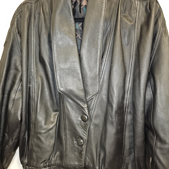 Vintage leather bomber jacket (flaws) - Picture 12 of 13